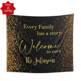 Black and Gold Family Reunion Backdrop - iJay Backdrops