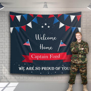 Welcome home military backdrop, Army Homecoming Banner, Memorial day Decoration, Military Backdrop, Patriotic Banner, Independence Day Sign - iJay Backdrops