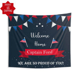 Welcome home military backdrop, Army Homecoming Banner, Memorial day Decoration, Military Backdrop, Patriotic Banner, Independence Day Sign - iJay Backdrops