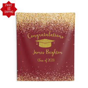 Navy Blue and Gold Graduation Party Backdrop - iJay Backdrops