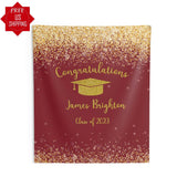 Navy Blue and Gold Graduation Party Backdrop - iJay Backdrops
