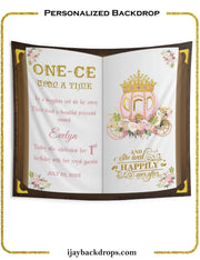 One-ce upon a time First Birthday Princess Backdrop - iJay Backdrops