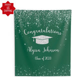 Red Silver Graduation Party Backdrop - iJay Backdrops