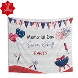 BBQ Memorial Day Party Backdrop - iJay Backdrops