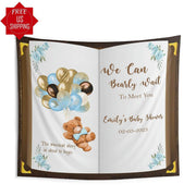 We can Bearly Wait Baby Shower Backdrop, Bear Balloons Baby Shower Banner, Boy Baby Shower Decor, Personalized Teddy Bear Photo Booth - iJay Backdrops