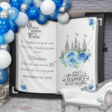 Blue Silver Princess Once upon a time Backdrop - iJay Backdrops