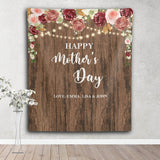 Rustic Floral Mothers Day Backdrop