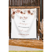 Pop the Champagne She's Changing Her Last Name bridal shower backdrop, image 4