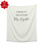 Simple Future Mrs Backdrop, Bridal Shower Decoration, Bride to Be Banner, Wedding Shower Tapestry, Script Modern Backdrop, Backyard Decor - iJay Backdrops