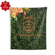 Veuve before Vows Bachelorette Backdrop Artificial Grass Wall Greenery Champagne Pink Orange Banner Hedge Bridal Shower Rendez Veuve Decor - iJay Backdrops