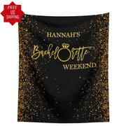 Black and Gold Bachelorette Weekend Backdrop - iJay Backdrops