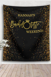 Black and Gold Bachelorette Weekend Backdrop - iJay Backdrops