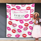 Kiss the Miss Goodbye Bridal Shower Backdrop - iJay Backdrops