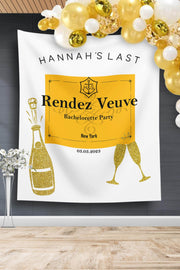 Veuve Theme Bachelorette Party Backdrop - iJay Backdrops