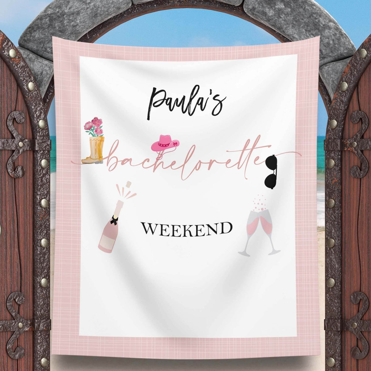 Cowgirl Bachelorette Party Backdrop - iJay Backdrops