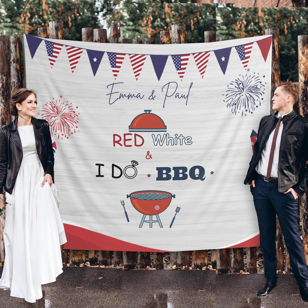 I Do BBQ Engagement Party Backdrop - iJay Backdrops