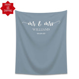 Personalized Mr. and Mrs. Wedding Backdrop - iJay Backdrops