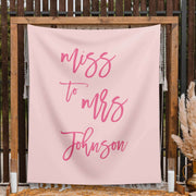Hot Pink Miss to Mrs Backdrop - iJay Backdrops