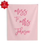 Hot Pink Miss to Mrs Backdrop - iJay Backdrops