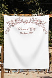 Minimalist Terracotta Wedding Backdrop - iJay Backdrops