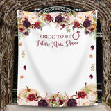 Burgundy Bride to Be Bridal Shower Backdrop