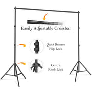 Backdrop Stand - 10ft/3m Wide, 7ft/2m High Adjustable - iJay Backdrops