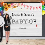 Rustic BBQ Baby Shower Backdrop - iJay Backdrops