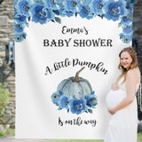 Blue Pumpkin Baby Shower Backdrop