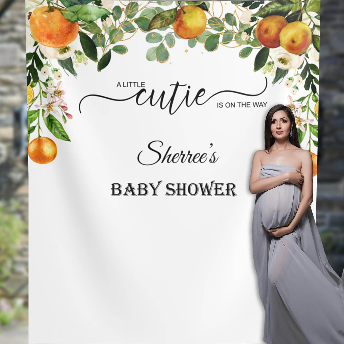 Citrus Baby Shower Backdrop - iJay Backdrops
