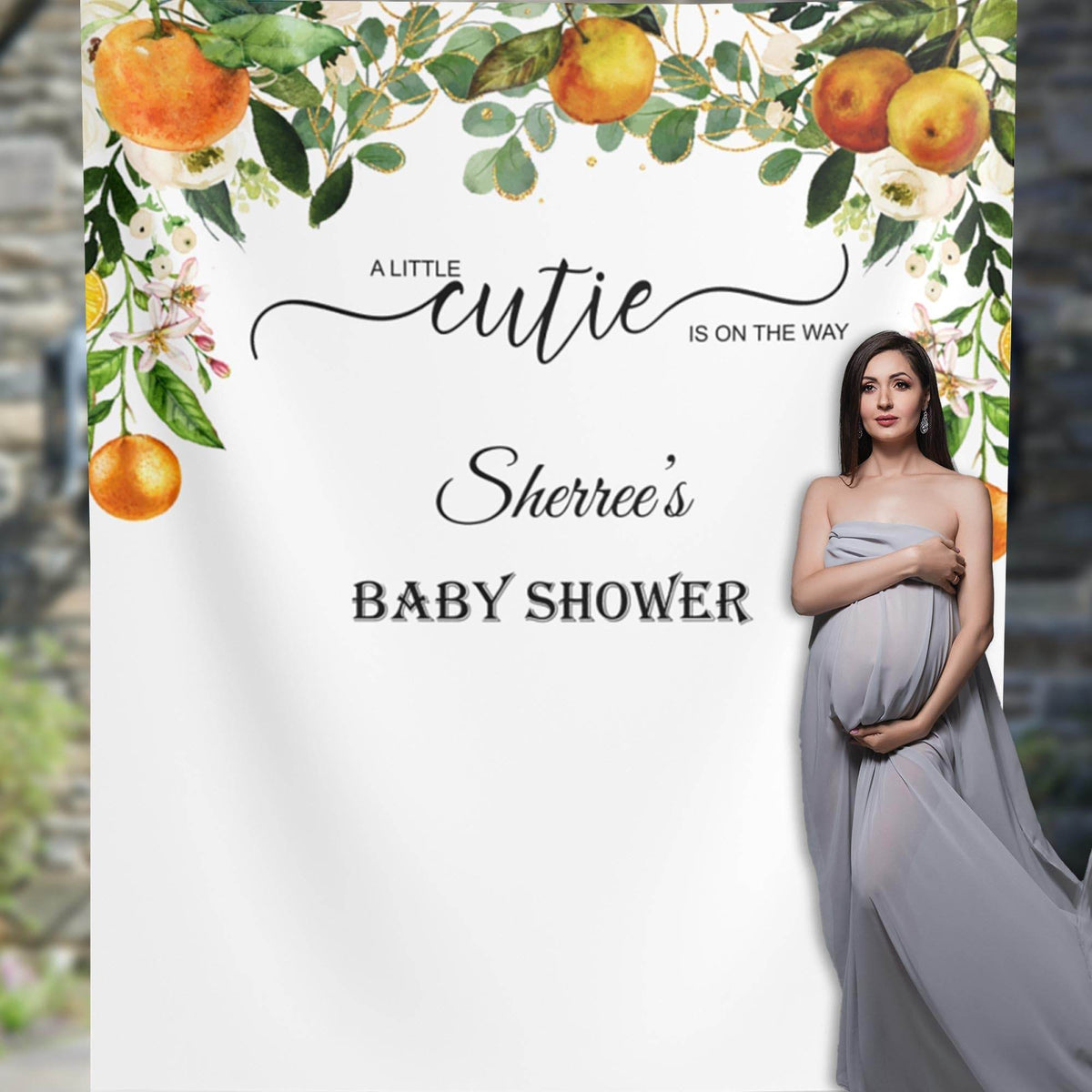 Citrus Baby Shower Backdrop - iJay Backdrops