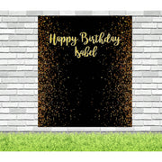 Black and gold photography backdrop with Glitters - iJay Backdrops