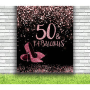 Custom Rose Gold Heels Backdrop - iJay Backdrops