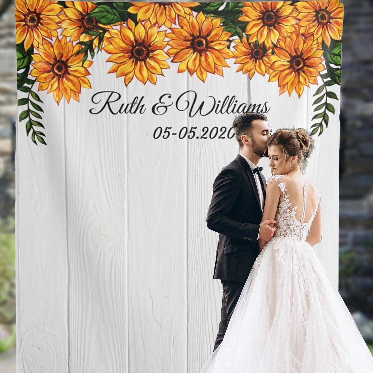 Custom Sunflower Wedding Backdrop / Sunflower Backdrop - iJay Backdrops