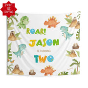 Dino Birthday Party Backdrop - iJay Backdrops