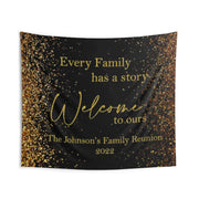 Family Reunion Backdrop - Black and Gold - iJay Backdrops
