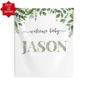 Personalized Baby Shower Backdrop with Baby Name - iJay Backdrops