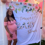 Custom Baby Shower Backdrop for Girl - iJay Backdrops