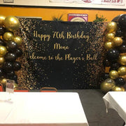 Black and gold photography backdrop with Glitters - iJay Backdrops