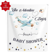 Airplane Baby Shower Backdrop - iJay Backdrops