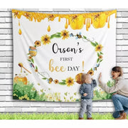 Bee Birthday Party Backdrop - iJay Backdrops