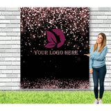 Custom Logo backdrop, Rose Gold