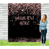Custom Graduation Party Backdrop, Rose Gold - iJay Backdrops