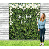 Personalized Fabric Grass Backdrop with Flowers - iJay Backdrops