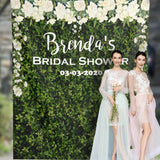 Artificial Grass Backdrop with Flowers Print