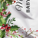 Santa Baby Winter Baby Shower Backdrop, December Baby Shower Decoration, Christmas Greenery Baby Sprinkle - iJay Backdrops