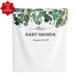 Greenery Leaves Baby Shower Backdrop - iJay Backdrops