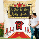 Red Carpet Shower Backdrop, Glam Baby Shower Backdrop, Movie Baby Shower Backdrop, A Star Is Born, Red Carpet RC4 - iJay Backdrops