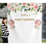 Floral Balloon Baby Shower Backdrop - iJay Backdrops