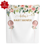 Floral Balloon Baby Shower Backdrop - iJay Backdrops