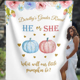 Fall Pumpkin Gender Reveal Backdrop - iJay Backdrops
